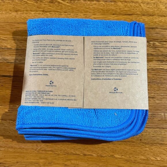 Norwex Face and Body Cloths Set of 3 Marine NWT - Picture 10 of 10